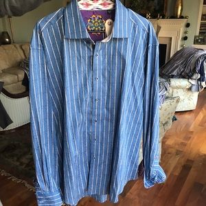 Blue Striped Dress Shirt
